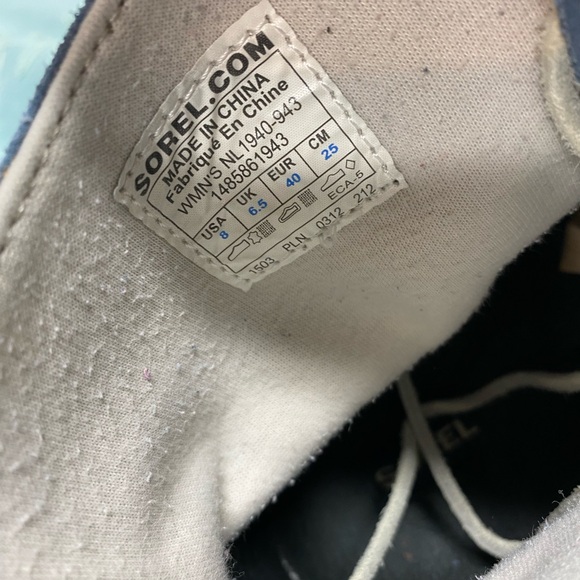 Sorel Joplin Blue/Black Suede Leather Moccasin Boots Size 8 Women's - Picture 7 of 12